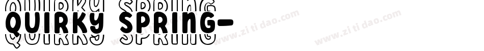 quirky spring字体转换
